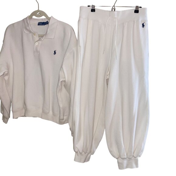 Polo Ralph Lauren Womens Pants and Top Size Large White Relaxed Balloon - Picture 5 of 12